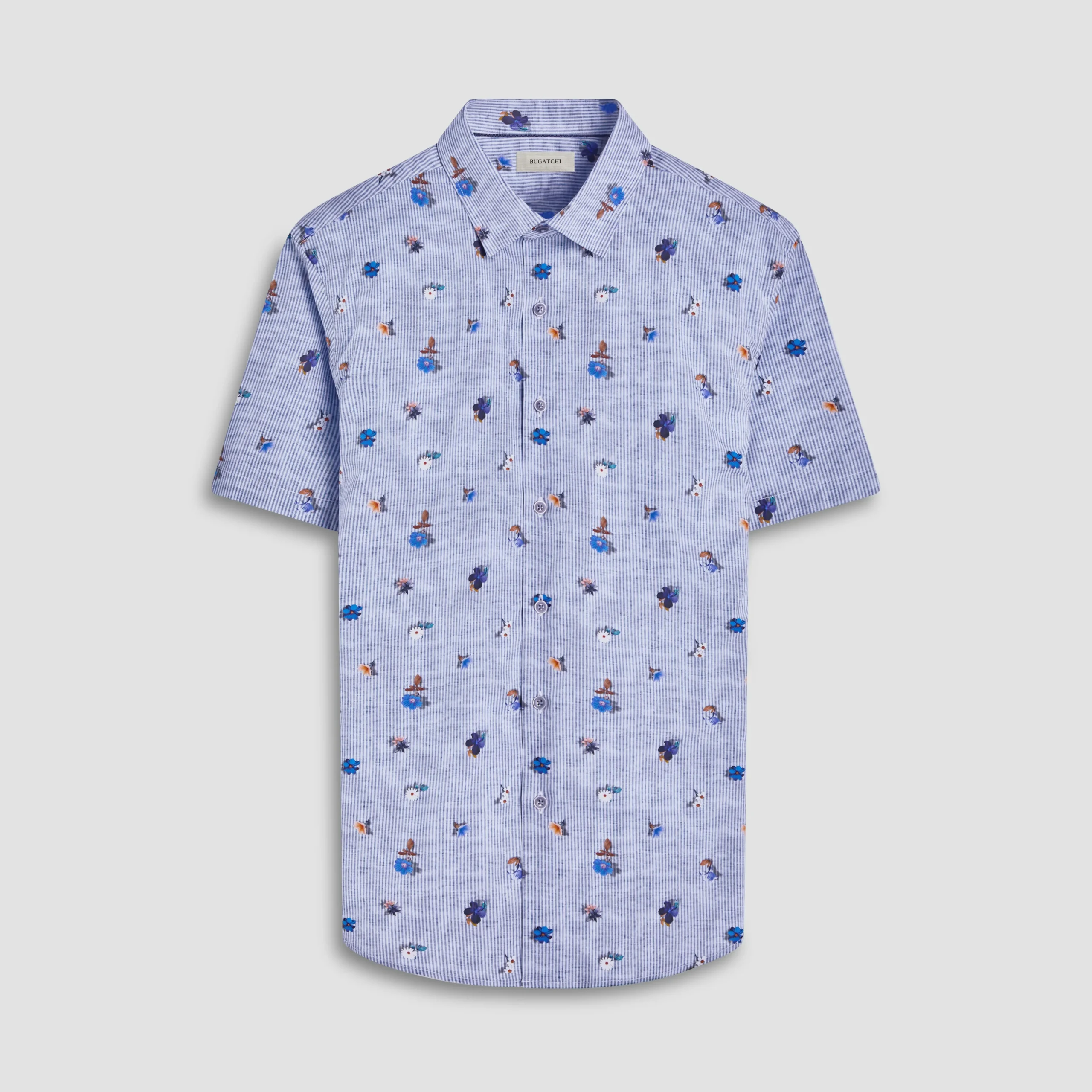 Orson Striped Floral Short-Sleeve Shirt