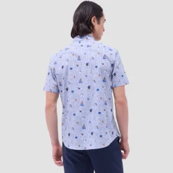 Orson Striped Floral Short-Sleeve Shirt