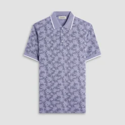 Palm Tree Jacquard Polo Shirt