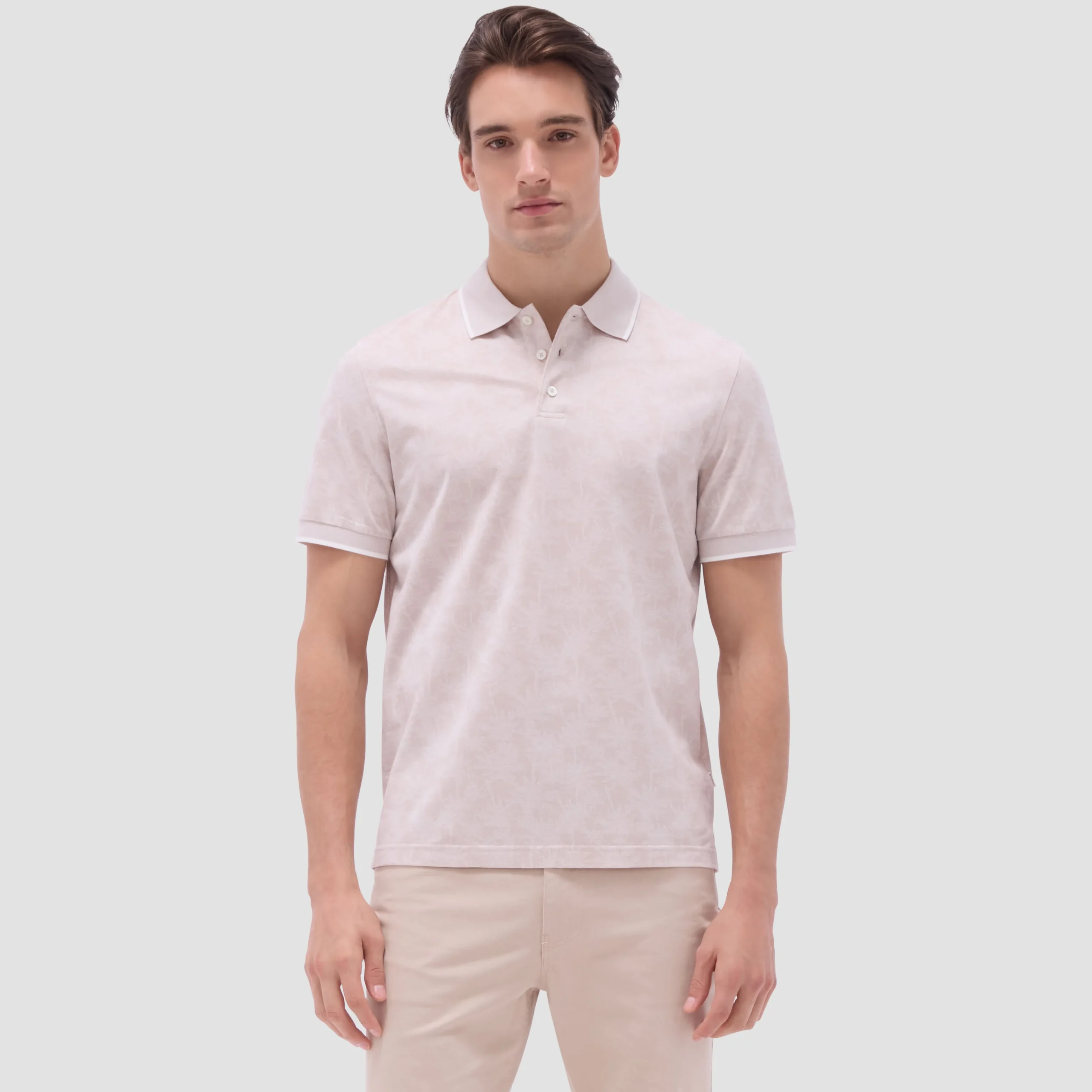 Palm Tree Jacquard Polo Shirt