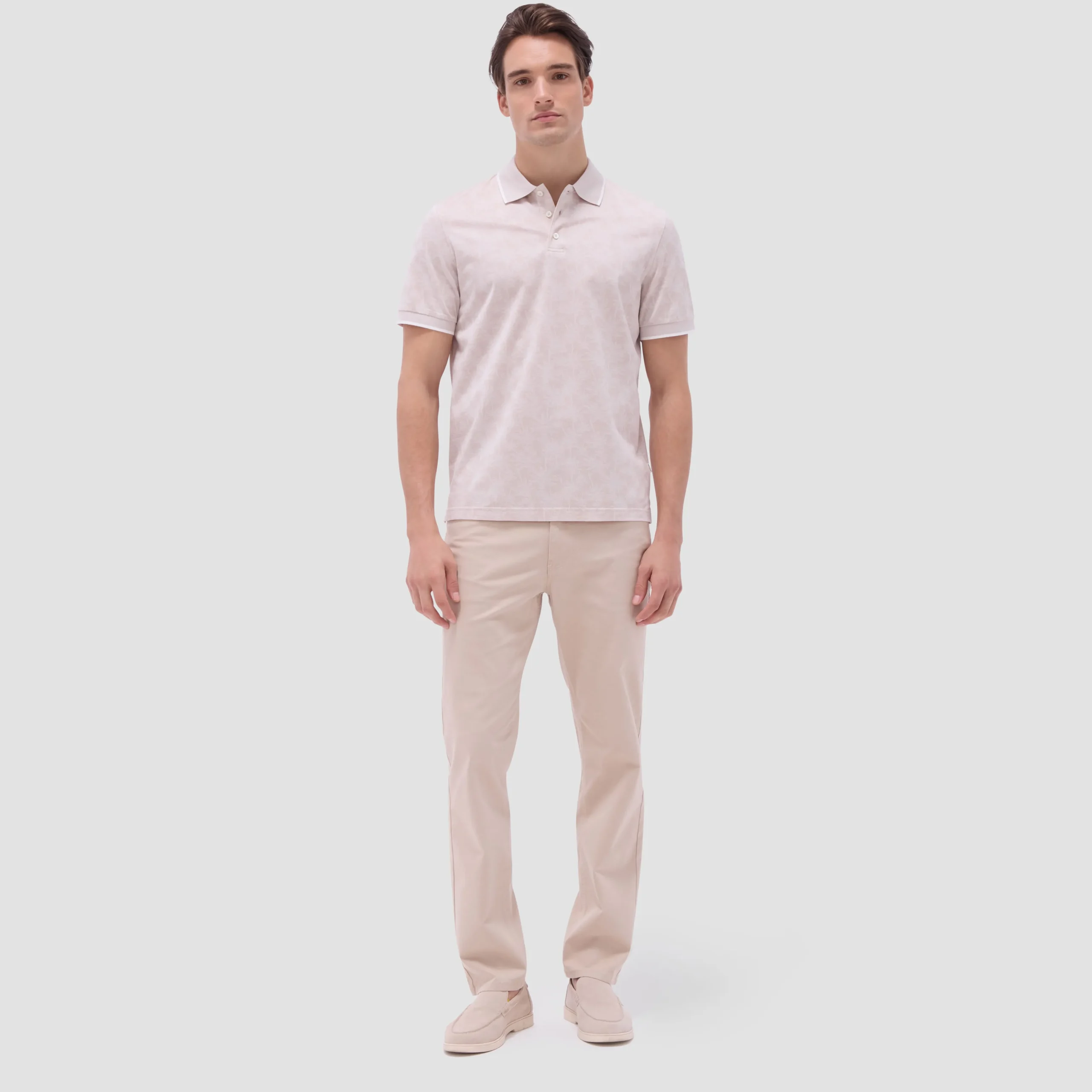 Palm Tree Jacquard Polo Shirt