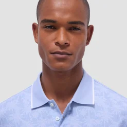 Palm Tree Jacquard Polo Shirt