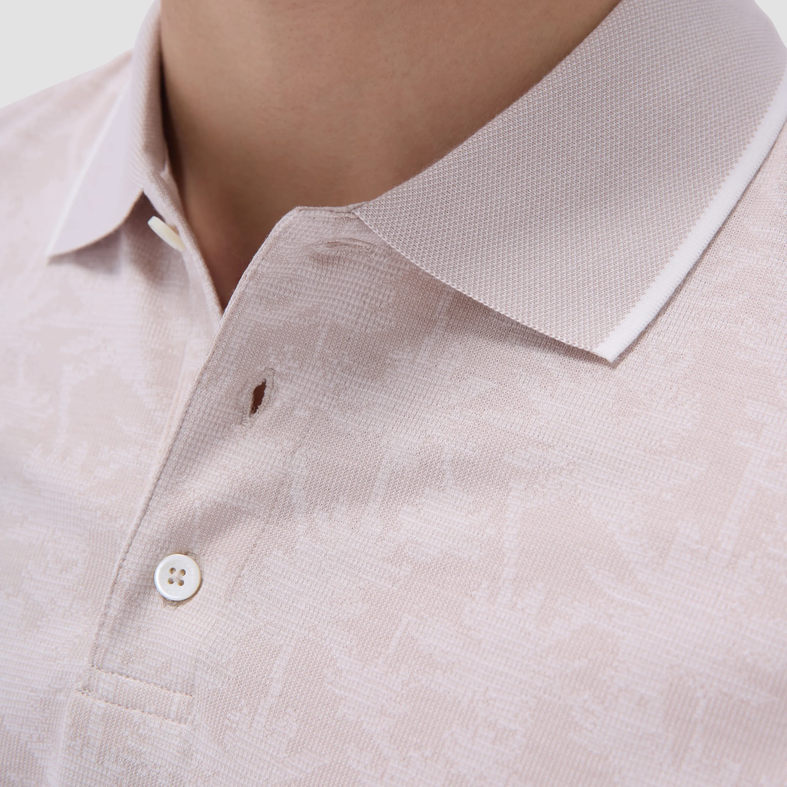 Palm Tree Jacquard Polo Shirt