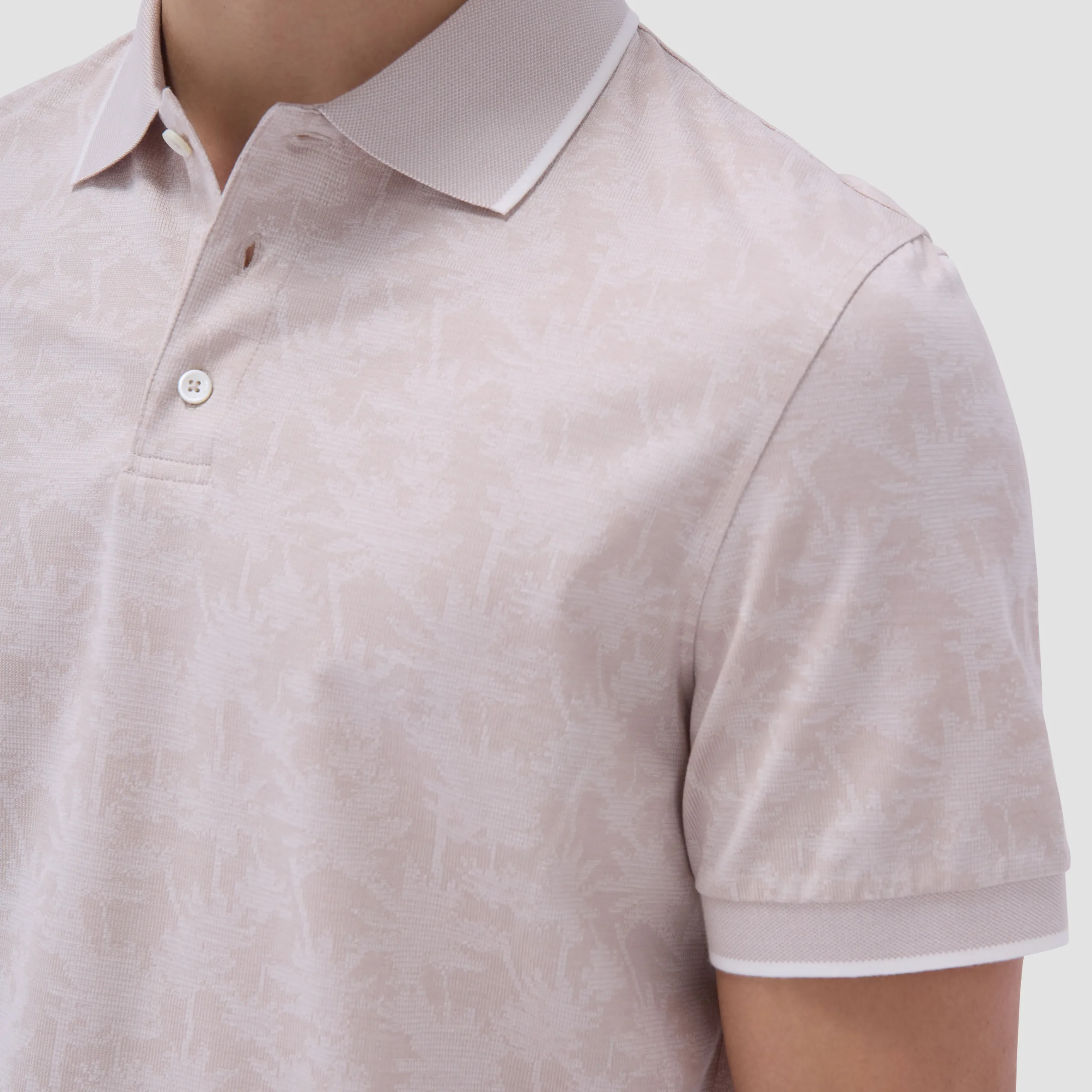 Palm Tree Jacquard Polo Shirt