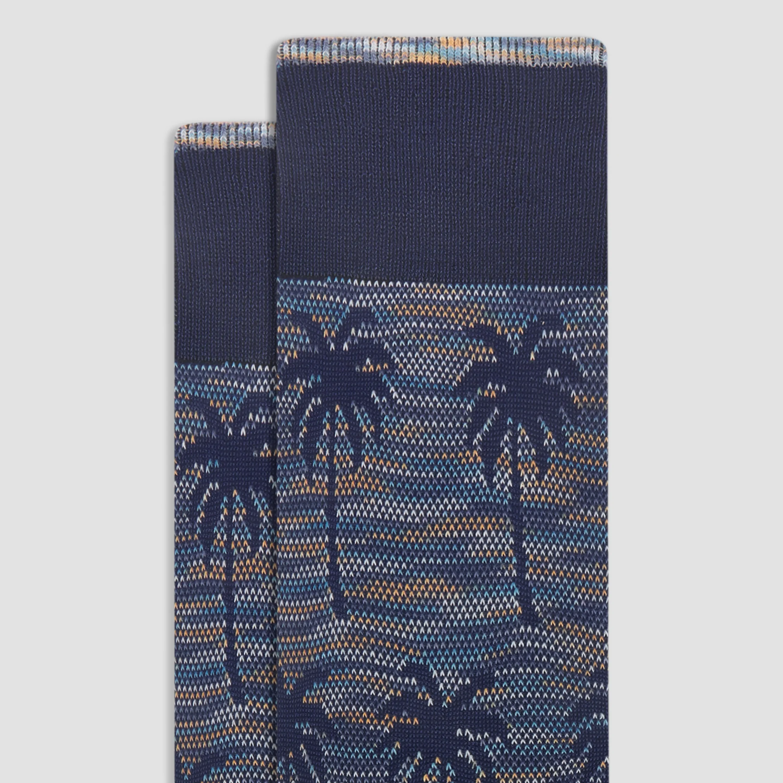 Palm Tree Melange Mid-Calf Socks