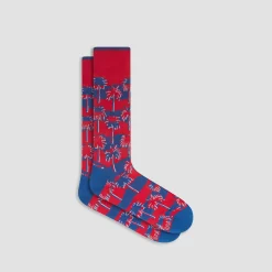 Palm Tree Mid-Calf Socks