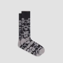 Palm Tree Mid-Calf Socks