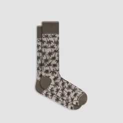 Palm Tree Mid-Calf Socks