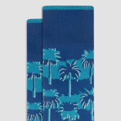 Palm Tree Mid-Calf Socks