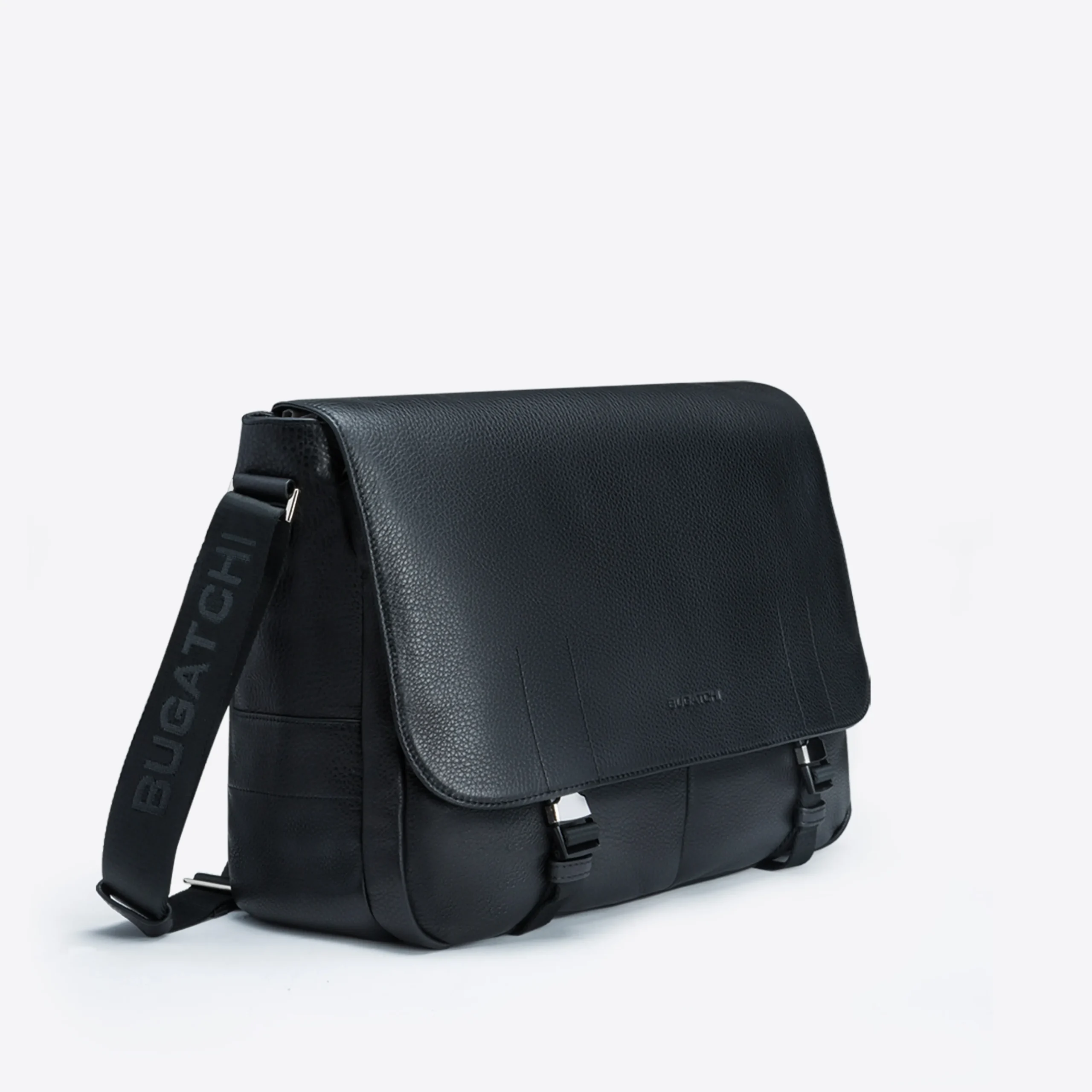 Pebble Leather Messenger Bag
