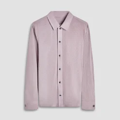 Perforated Suede Shirt Jacket