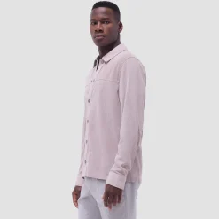 Perforated Suede Shirt Jacket