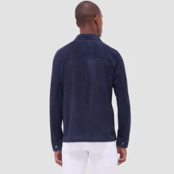 Perforated Suede Shirt Jacket