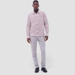 Perforated Suede Shirt Jacket