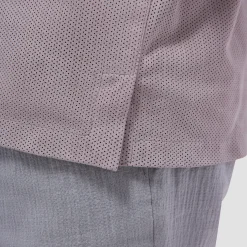 Perforated Suede Shirt Jacket