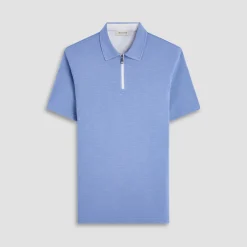 Performance Heather Quarter-Zip Polo Shirt