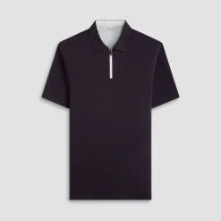 Performance Heather Quarter-Zip Polo Shirt