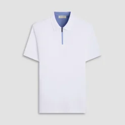 Performance Heather Quarter-Zip Polo Shirt