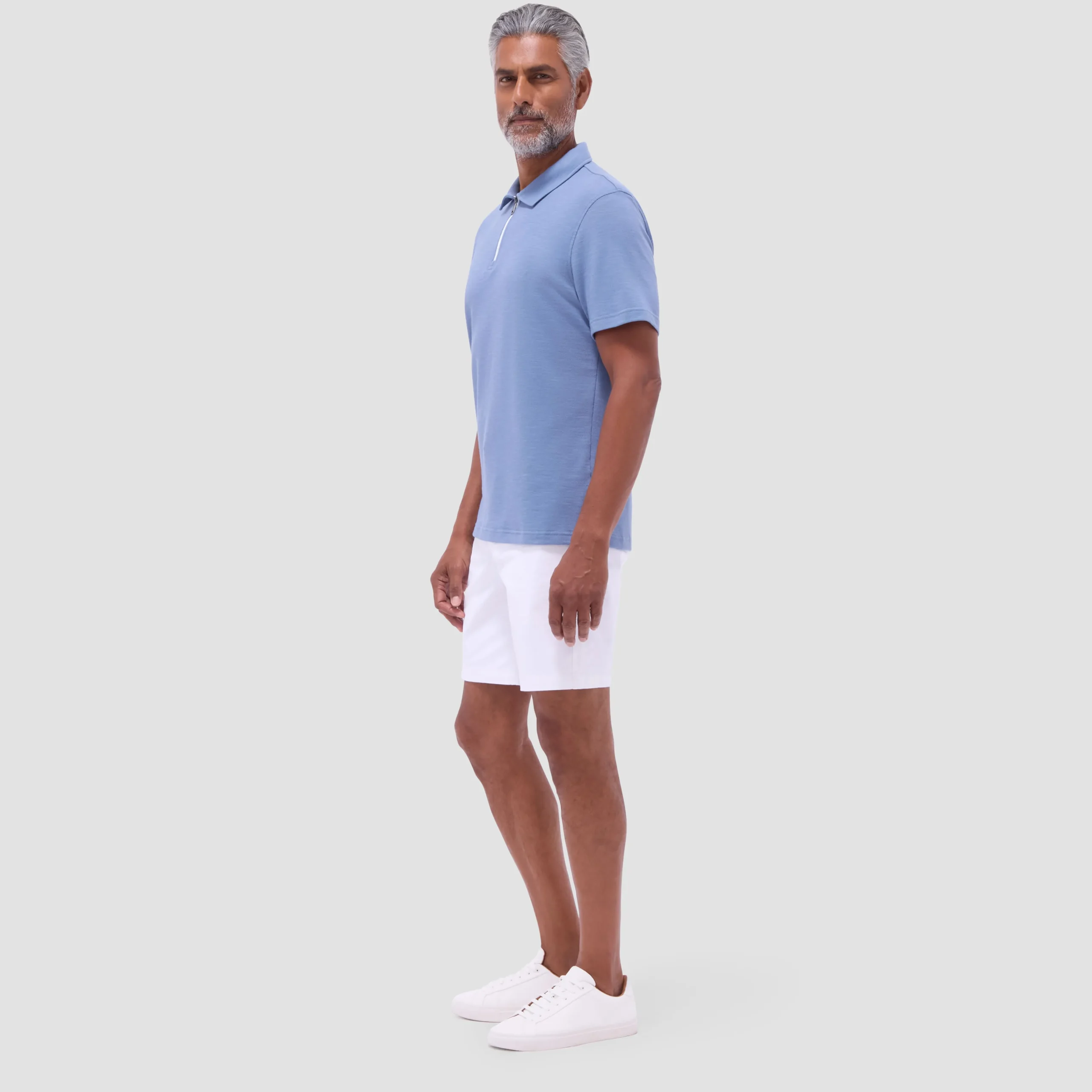 Performance Heather Quarter-Zip Polo Shirt