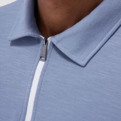 Performance Heather Quarter-Zip Polo Shirt