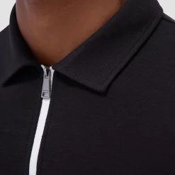 Performance Heather Quarter-Zip Polo Shirt