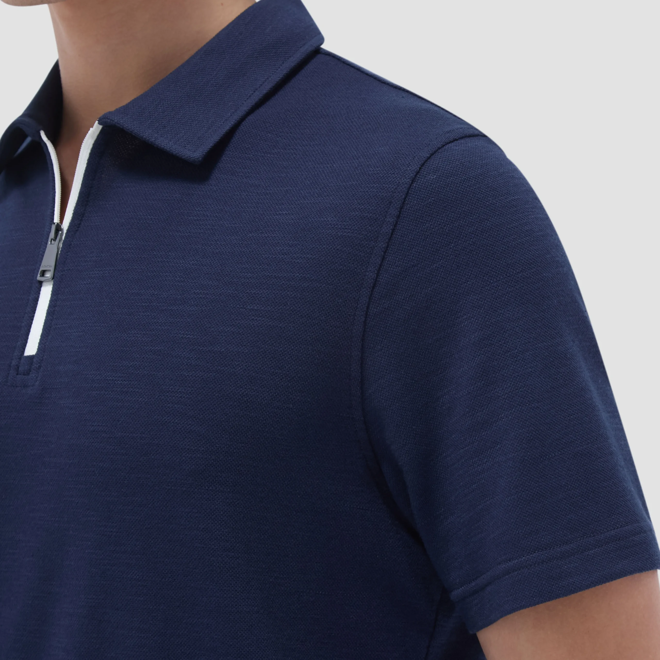 Performance Heather Quarter-Zip Polo Shirt