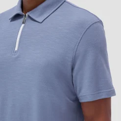 Performance Heather Quarter-Zip Polo Shirt
