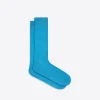 Raised Rib Stripe Mid-Calf Socks