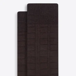 Raised Rib Stripe Mid-Calf Socks