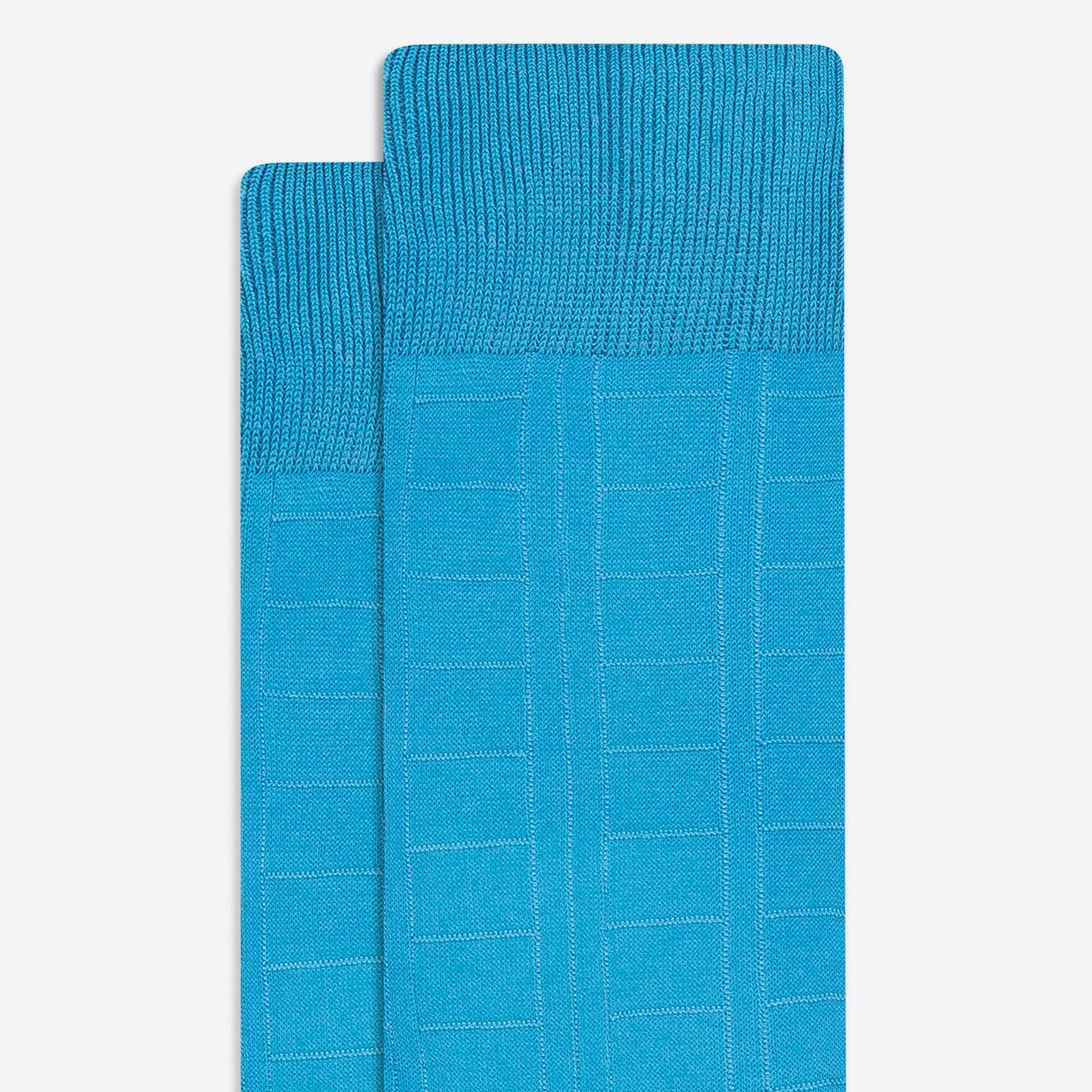 Raised Rib Stripe Mid-Calf Socks