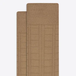Raised Rib Stripe Mid-Calf Socks