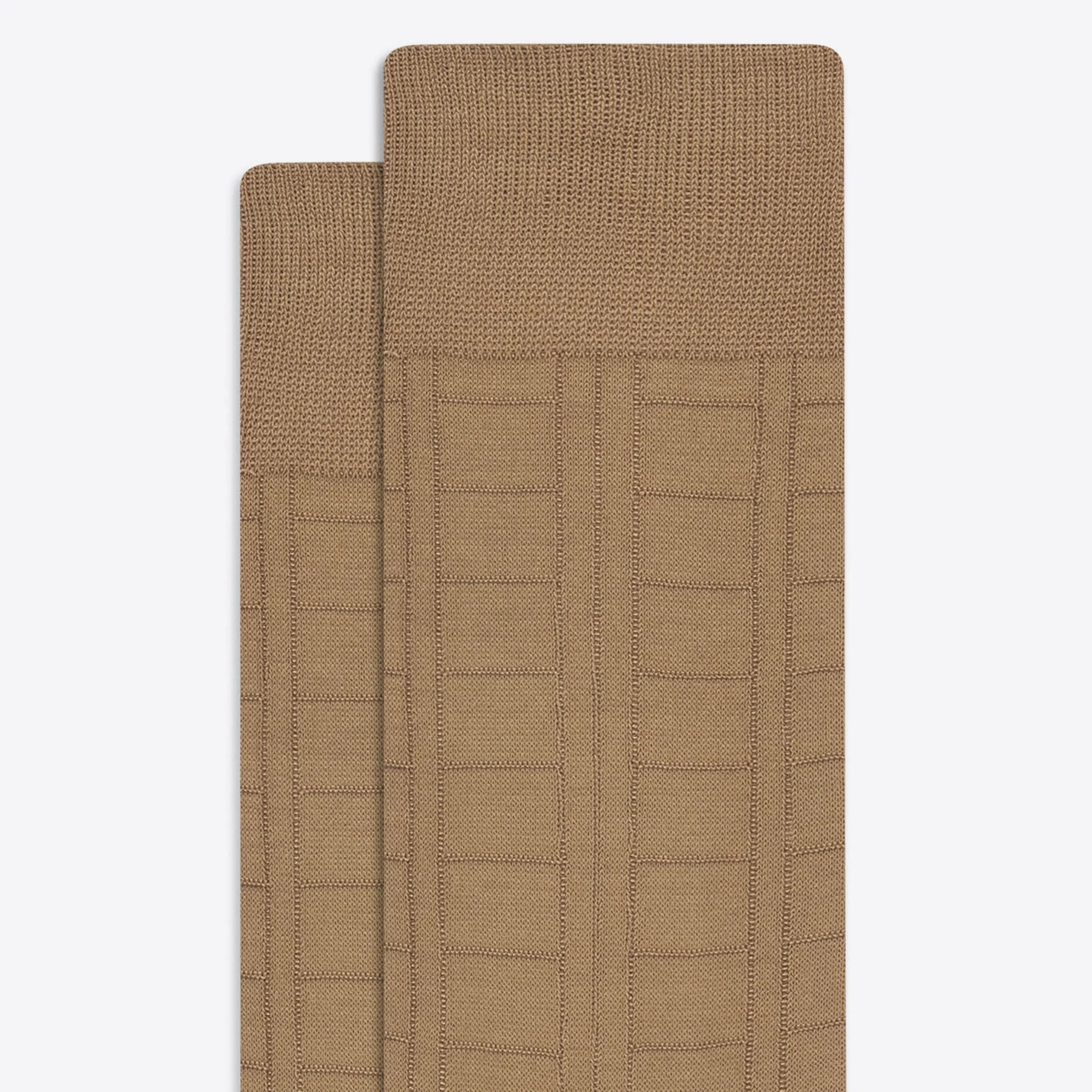Raised Rib Stripe Mid-Calf Socks