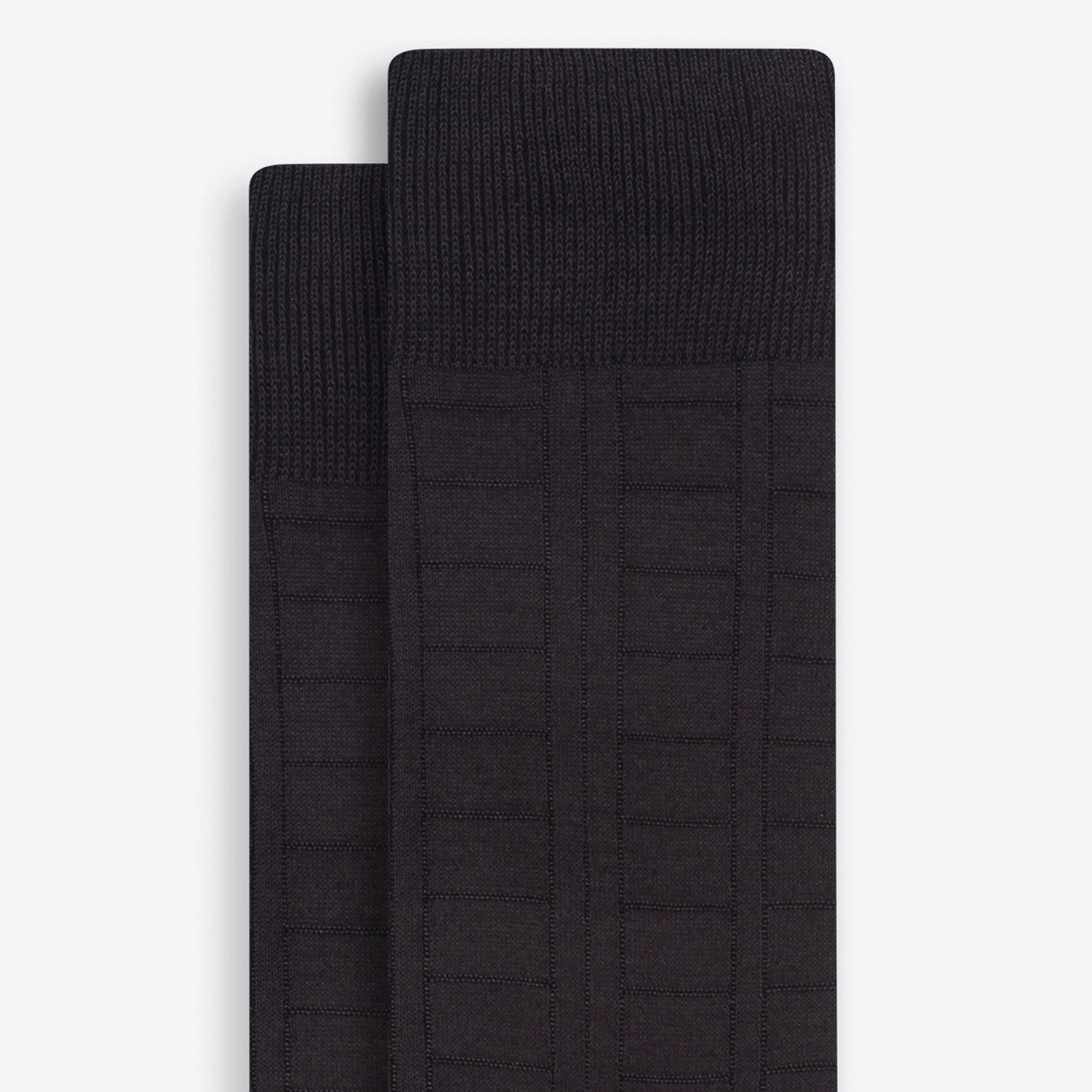 Raised Rib Stripe Mid-Calf Socks