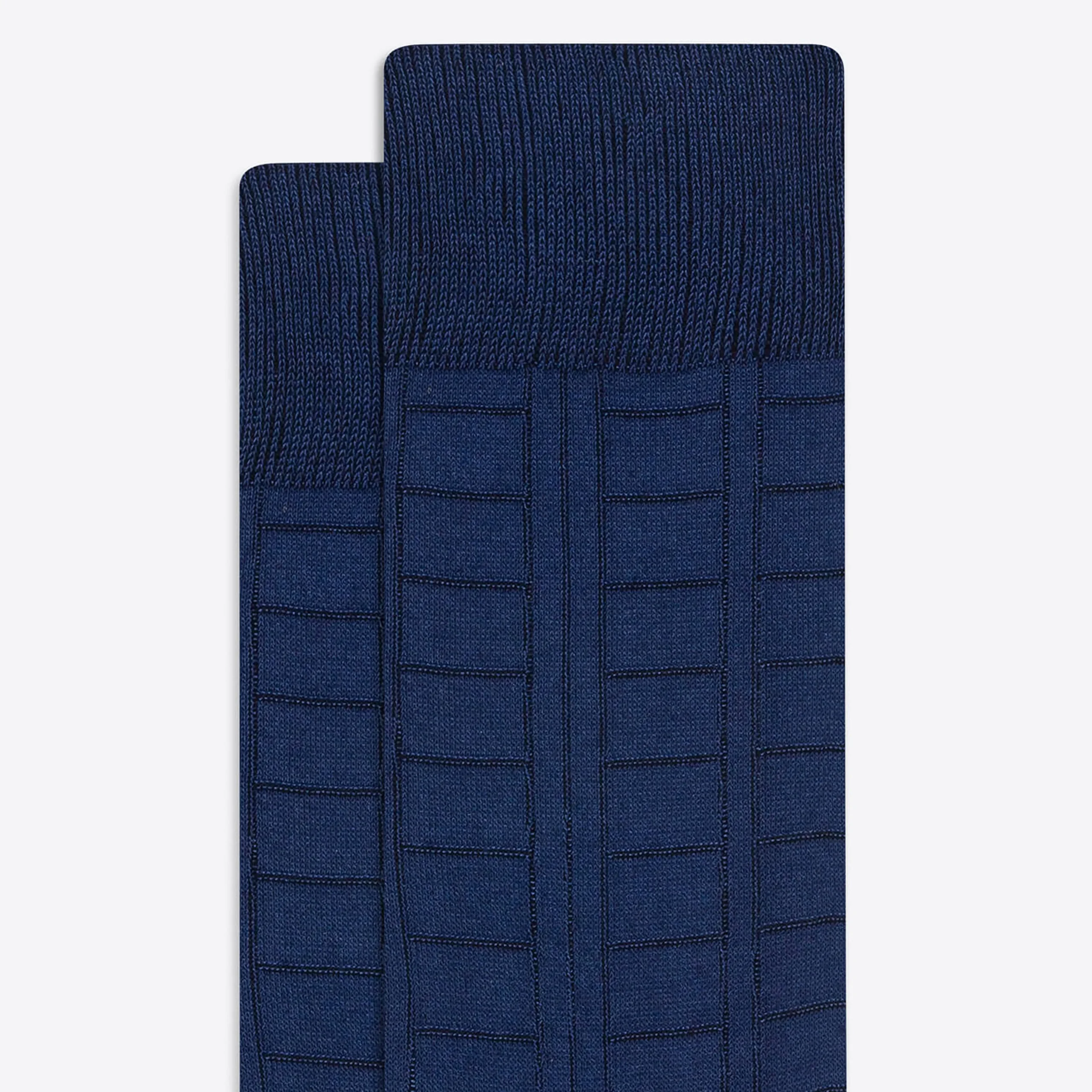 Raised Rib Stripe Mid-Calf Socks