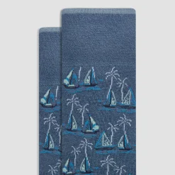 Sailboat Mid-Calf Socks
