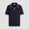 Seed Rib Short Sleeve Johnny Sweater