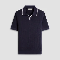 Seed Rib Short Sleeve Johnny Sweater