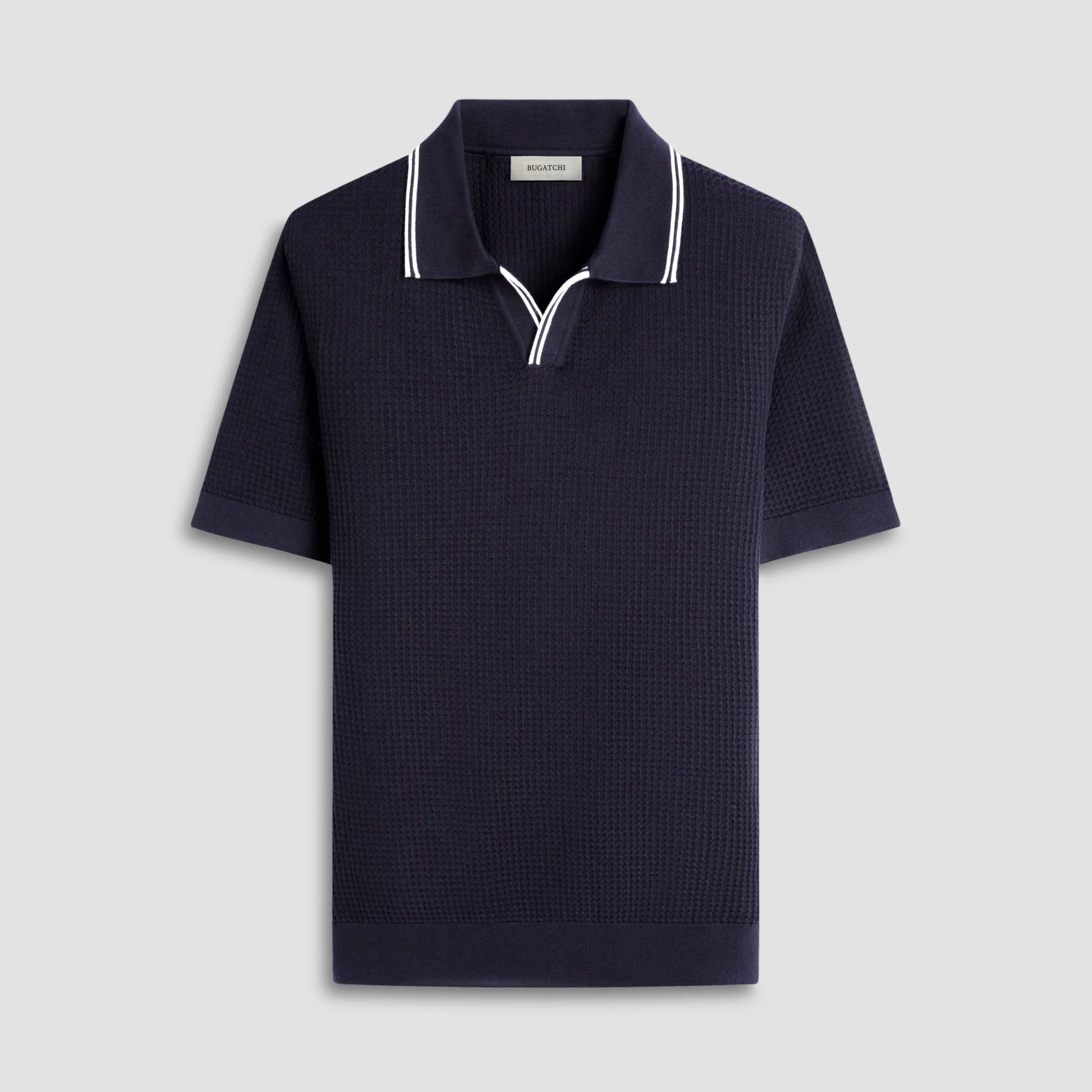 Seed Rib Short Sleeve Johnny Sweater
