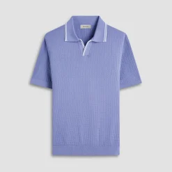 Seed Rib Short Sleeve Johnny Sweater