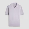 Seed Rib Short Sleeve Johnny Sweater