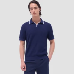 Seed Rib Short Sleeve Johnny Sweater