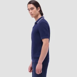 Seed Rib Short Sleeve Johnny Sweater