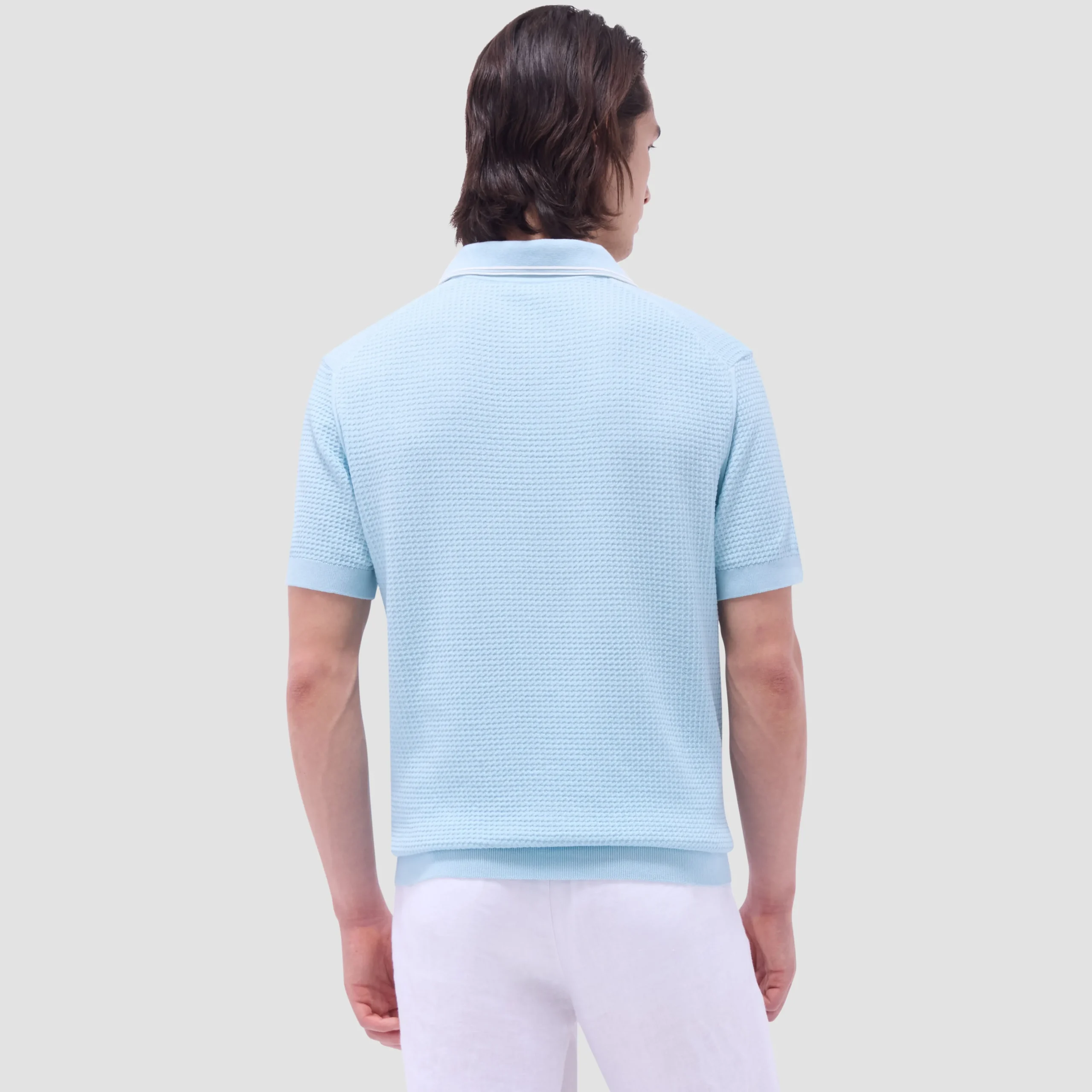 Seed Rib Short Sleeve Johnny Sweater