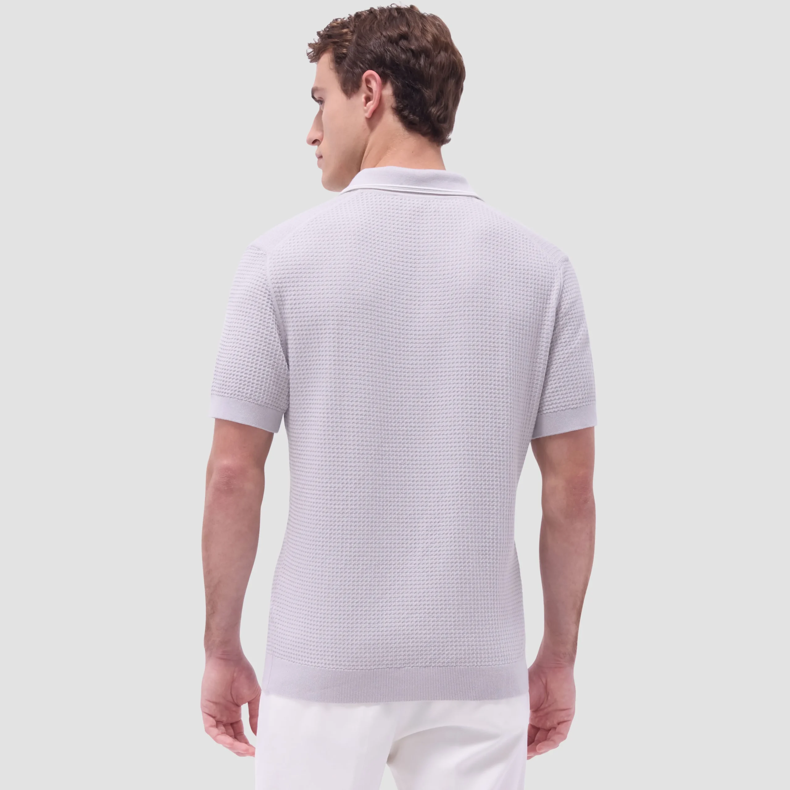 Seed Rib Short Sleeve Johnny Sweater