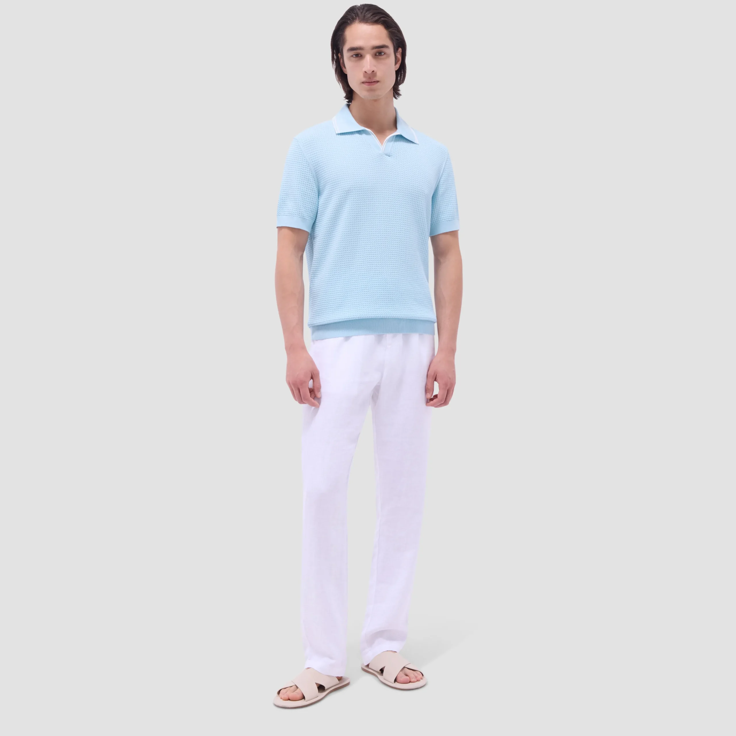 Seed Rib Short Sleeve Johnny Sweater