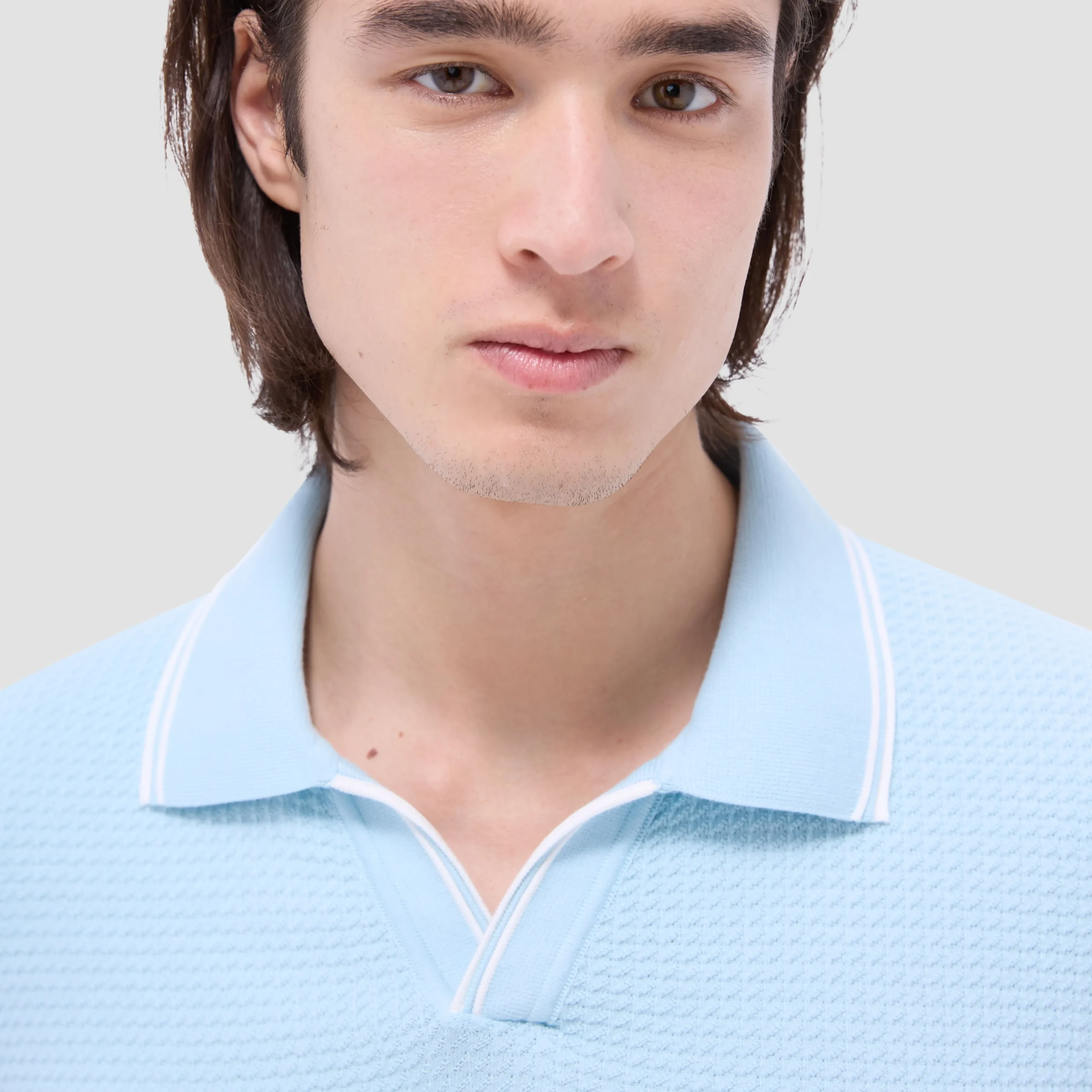 Seed Rib Short Sleeve Johnny Sweater