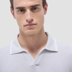 Seed Rib Short Sleeve Johnny Sweater
