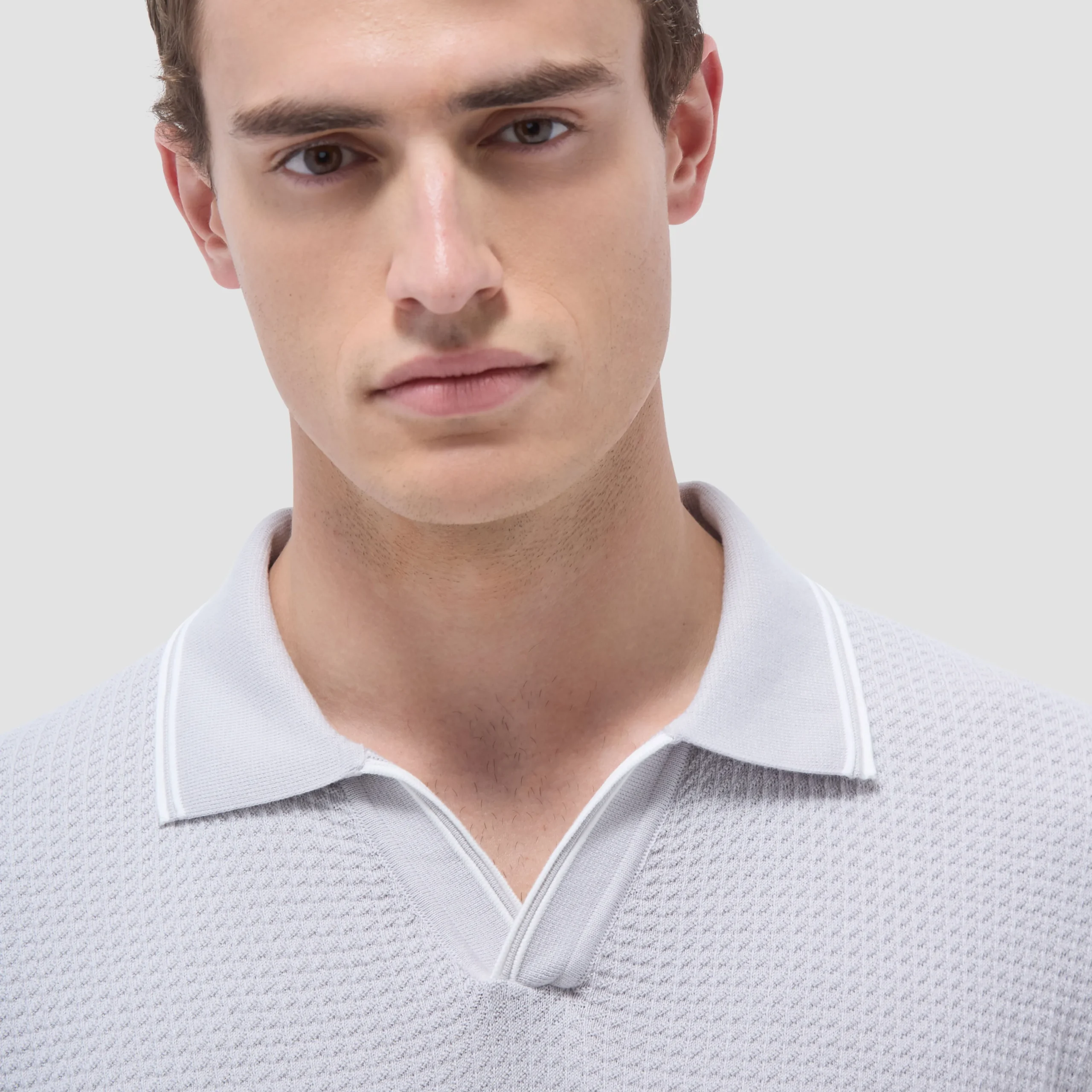 Seed Rib Short Sleeve Johnny Sweater
