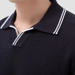 Seed Rib Short Sleeve Johnny Sweater