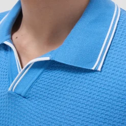 Seed Rib Short Sleeve Johnny Sweater